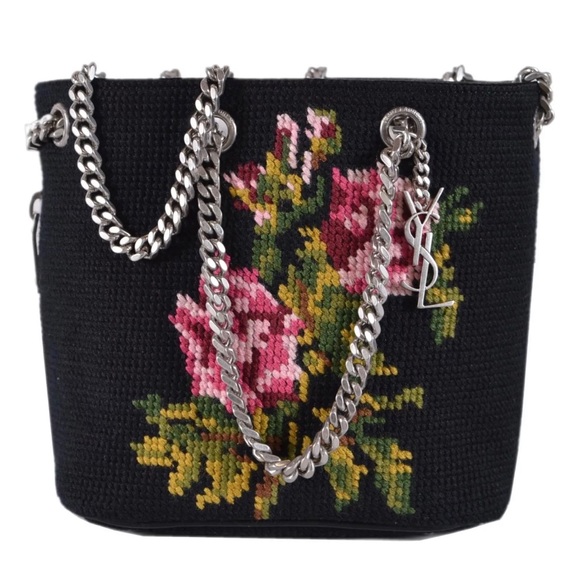 saint laurent emmanuelle Woven Baby Bucket Bag - Picture 2 of 8